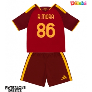AS Roma Rodrigo Mora #86 Dětské Domácí dres komplet 2026-27 Krátký Rukáv (+ trenýrky)